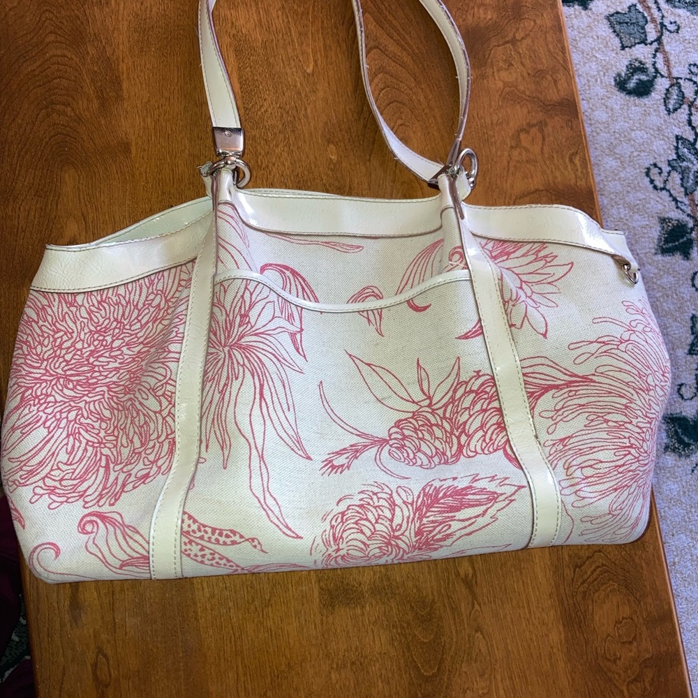 Liz Claiborne Pink Floral Shoulder Bag